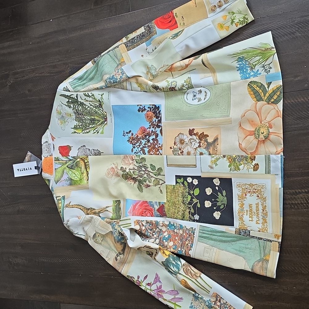 NWT Vivetta Graphic-Print Suit 2pc. Blazer Shorts - Picture 15 of 16